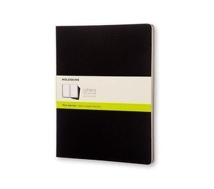 Moleskine Libreta Cahier TB Set de 3 - XXL - Liso negro