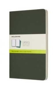 Moleskine Libreta Cahier TB Set de 3 - L - Liso verde mirto