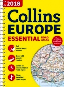 2018 Collins Essential Road Atlas Europe