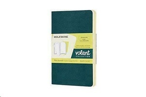 Moleskine Volant Plain Pocket lisa verde pino/amarillo limón