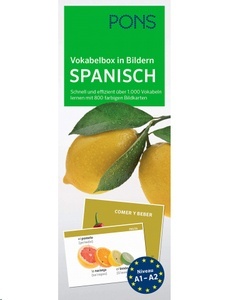 PONS Vokabelbox in Bildern Spanisch: Schnell und effizient über 1.000 Vokabeln lernen mit 800 farbigen Bildkarte