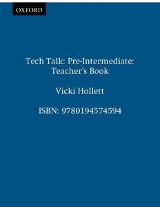 Tech Talk Pre-Intermediate. Teacher's Book