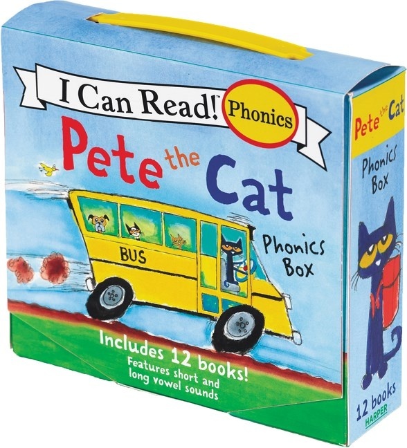 Pete The Cat Phonics Box : Includes 12 Mini-Books Featuring Short and Long Vowel Sounds