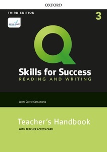 Q: Skills for Success 3 Reading and Writing Teacher's Handbook with Teacher's Access Card