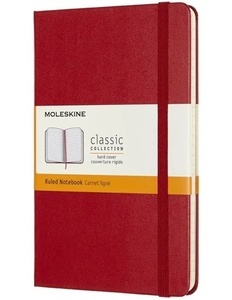 Moleskine libreta clásica Tapa dura roja M rayas