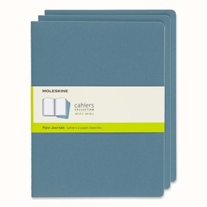 Moleskine Cahier Azul electrico XL Rayas set de 3