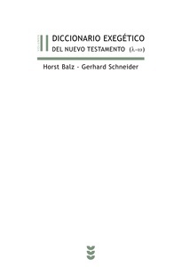 Diccionario exegético del Nuevo Testamento II