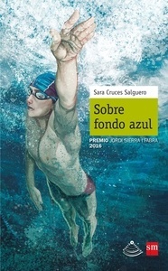Sobre fondo azul