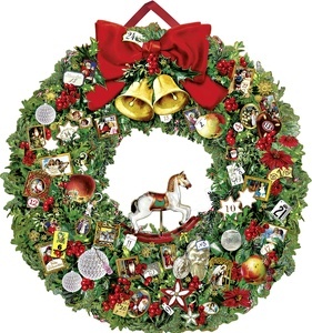 Festlicher Weihnachtskranz.   Christmassy Wreath.   La couronne de Noël