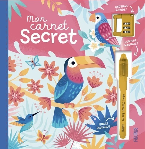 Mon carnet secret Jungle - Avec un cadenas à code et un stylo à encre invisible et lumière magique