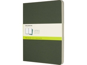 Libreta Clásica Tapa Blanda Verde Musgo XL Lisa