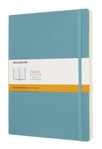 Moleskine Libreta clásica Azul arrecife XL rayas Tapa blanda