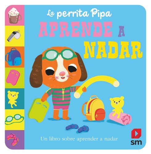 La perrita Pipa aprende a nadar