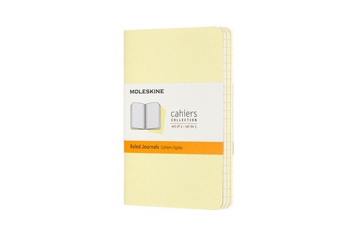 Set 3 cuadernos Moleskine Cahier Journals P rayas amarillo
