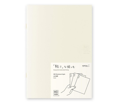 MD Notebook Light A5 Blank 3pcs Pack A
