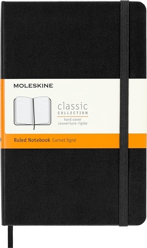 Moleskine libreta clásica tapa dura negra M rayas