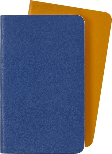 Libreta Volant Azul no me olvides/Amarillo ambar - XS - Lisa (set de dos libretas)