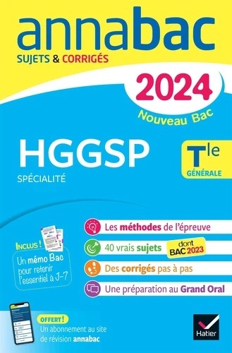 HGGSP spécialité Tle générale - Sujets x{0026} corrigés