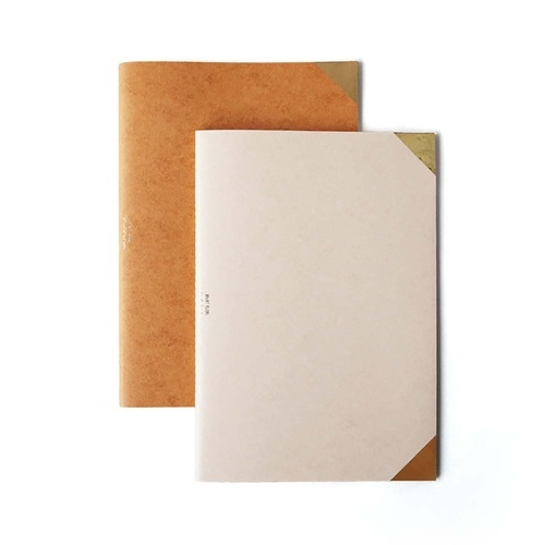Stitched Notebook Pocket A5 Size Brown