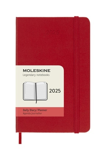 2025 Diaria P rojo escarlata tapa dura