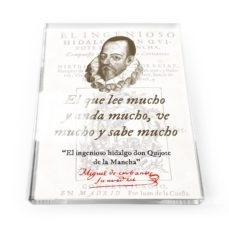 IMÁN cuadrado Cervantes- El que lee mucho y anda mucho...