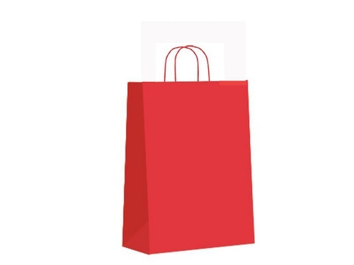 Bolsa de papel roja grande
